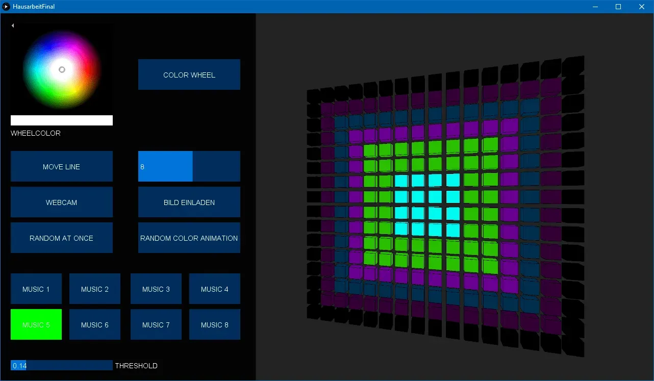 LED Matrix Software Musik Funktion